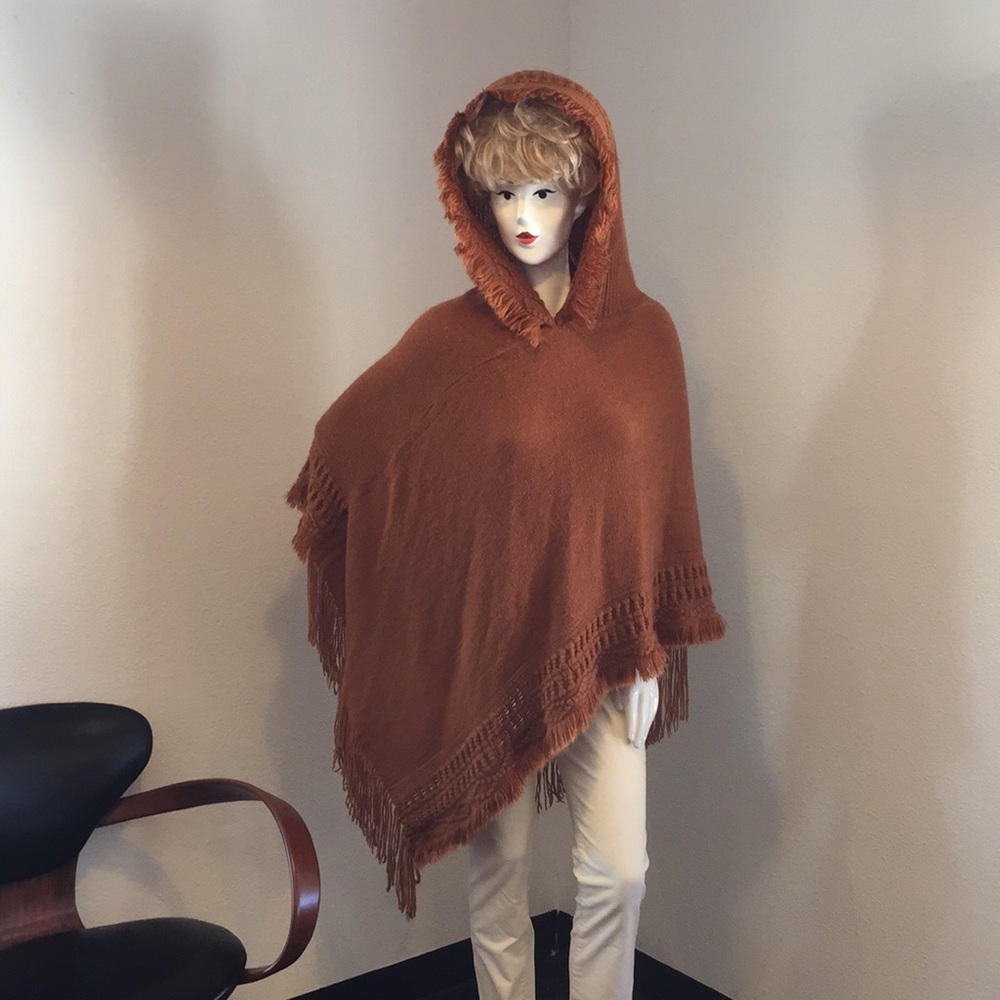 *******SOLD*********Hooded Poncho